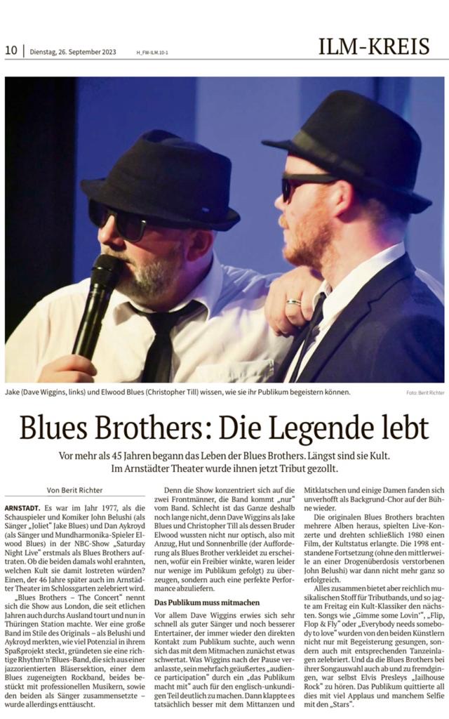 German newspaper review of The All New Blues and Soul Revue in performance